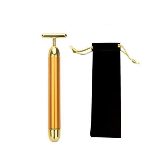24k Gold Face Lifting Roller Massager T Shaped-Trend'S Aile