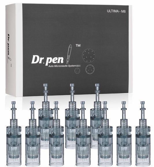 Original Dr. pen M8 microneedling derma kit w/ 10 pieces facial & body anti aging, hair loss, & collagen tips.